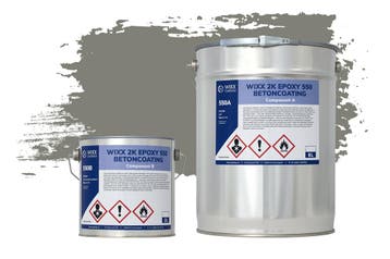 Wixx 2K Epoxy 550 Betonverf RAL 7039 | Kwartsgrijs 10L, Doe-het-zelf en Verbouw, Verf, Beits en Lak, Nieuw, Verf, Grijs, Verzenden