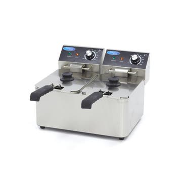 Frituurpan - 2x 4 L - 2 Manden - tot 1,5 Kg Frites, Witgoed en Apparatuur, Frituurpannen, 4 liter of meer, Verzenden, Nieuw, Duo-friteuse