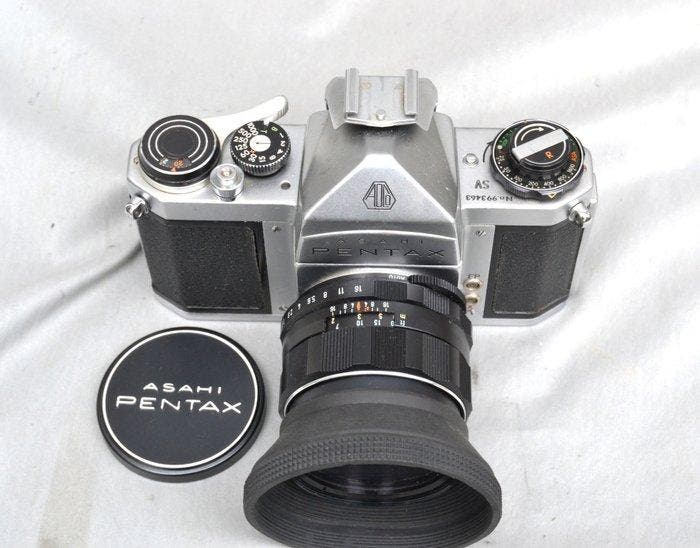 Asahi, Pentax SV + S-M-C Takumar 1,8/55mm + acc. | Analoge, Audio, Tv en Foto, Fotocamera's Analoog