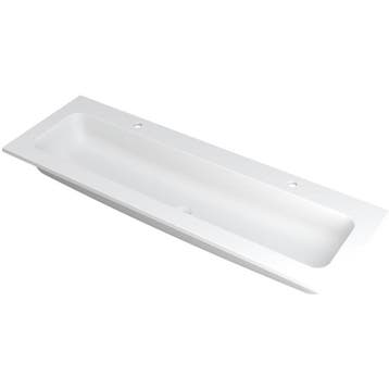 INK Faktor Wastafel Polystone Centraal met 2 Kraangaten -, Ophalen of Verzenden, Nieuw