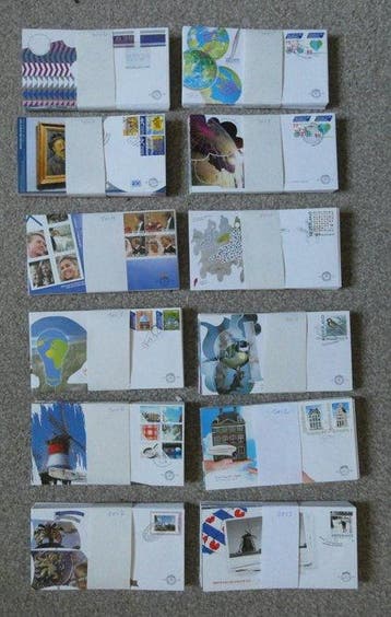 Nederland 2002/2013 - Collectie 12 jaargangen FDCs, Gestempeld
