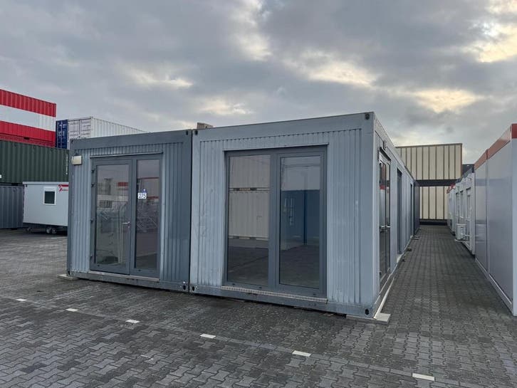 Kantoorunits – 7,15 x 6,6 meter – Keuken + Toilet – Gebruikt, Zakelijke goederen, Machines en Bouw | Keten en Containers