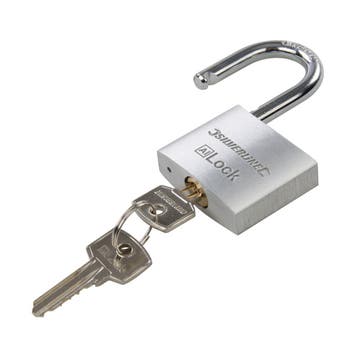 Silverline hangslot korte beugel - aluminium, stalen beug..., Ophalen of Verzenden, Nieuw