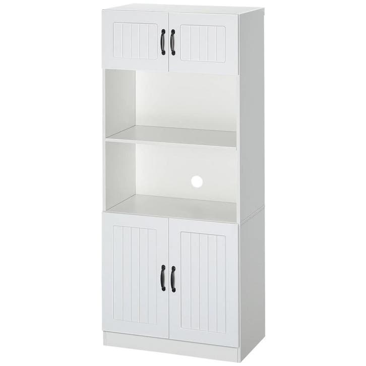 TRUUSK Keukenkast Keukenbuffet Hoge Kast - 2 Planken - 2 Kas, Huis en Inrichting, Kasten | Boekenkasten, Nieuw, Verzenden