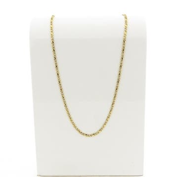 Gouden gourmet/infinity schakelketting, Ophalen of Verzenden, Gebruikt, Goud, Goud