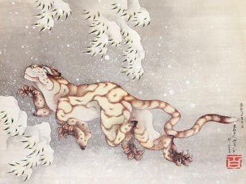 Katsushika Hokusai - “Tiger in a snowstorm, 1849”.