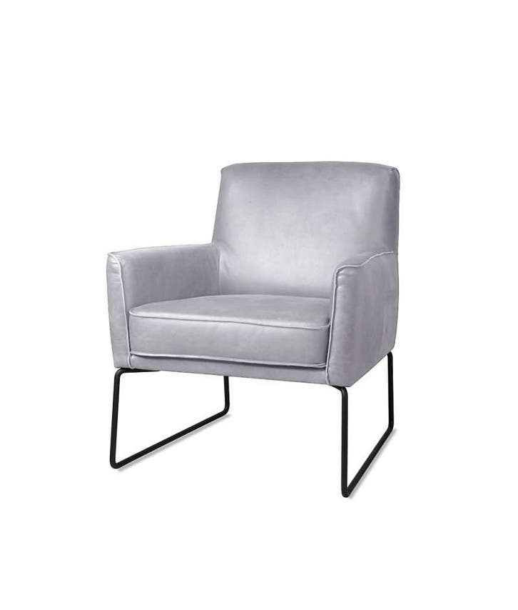 Fauteuil Bach - fauteuils - Zilver, Huis en Inrichting, Stoelen, Nieuw, Leer