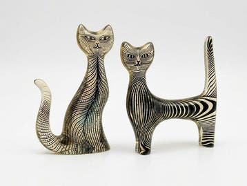 Abraham Palatnik - sculptuur, Chats en Lucite - 10 cm -