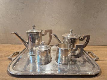 Elkington & Co. - Koffie- en theeservies (5) - Verzilverd, Antiek en Kunst