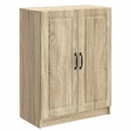 vidaXL Dressoir Sonoma Eiken 66 x 34,5 x 87 cm Bewerkt hout, Verzenden, Nieuw, Overige houtsoorten, Minder dan 50 cm