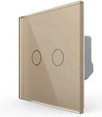 Livolo Touchscreen Schakelaar | Goud | 2-voudig | Aan/Uit, Ophalen of Verzenden, Nieuw, Schakelaar