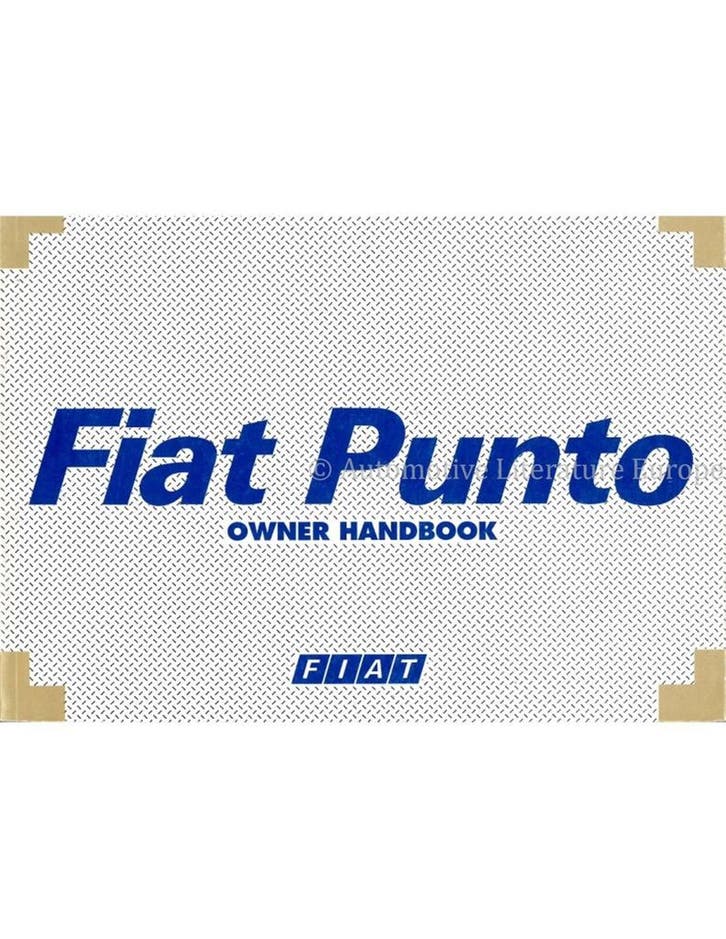 2000 FIAT PUNTO INSTRUCTIEBOEKJE ENGELS, Auto diversen, Handleidingen en Instructieboekjes