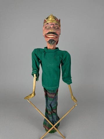 Wayang golek - Katoen, Hout - 1950-1960, 1990-2000