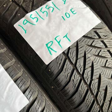 2 x Goodyear UltraGrip 195-55-16 RFT Winterbanden 8mm, Gebruikt, 16 inch, Band(en), Personenwagen