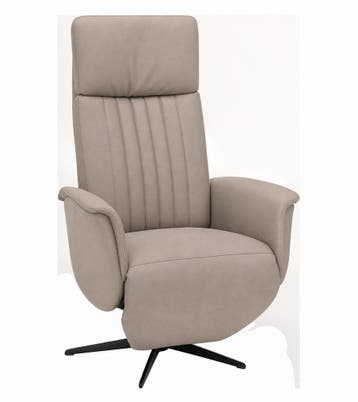 Relaxfauteuil Leerdam  - relaxfauteuils - Taupe, Nieuw, Stof