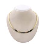 Bicolor gouden omega schakelcollier (Ketting), Sieraden, Tassen en Uiterlijk, Kettingen, Ophalen of Verzenden, Gebruikt, Overige kleuren