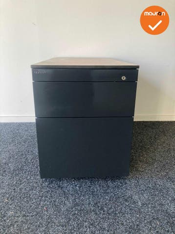 Ahrend Ladeblok - 57x42x76cm - Zwart - 3 laden metaal -  top, Werkplek, Ophalen of Verzenden, Gebruikt, Kast
