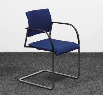Van der Sluis Vergaderstoel Emo - Blauw, Ophalen of Verzenden, Gebruikt