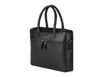 BURKELY Kiley - Laptopbag 13,3 inch - Hunter leer - Zwart, Sieraden, Tassen en Uiterlijk, Tassen | Schoudertassen, Verzenden, Zo goed als nieuw