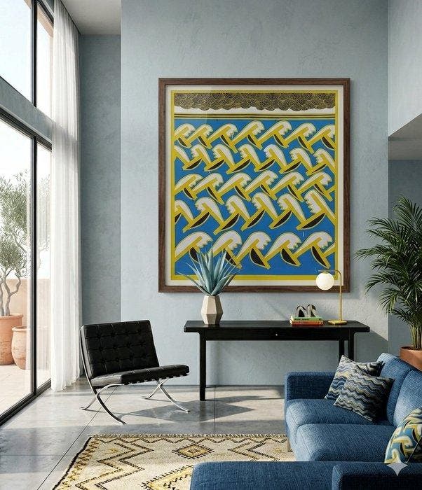 Baptiste Laurent - Casa por la ventana, Antiek en Kunst, Kunst | Schilderijen | Modern