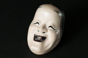 Mask - Aardewerk Oto-goze Kyogen-stijl decoratief masker met