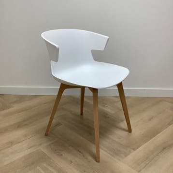 Design  stoel COVE van Dorigo, wit - beuken, Ophalen of Verzenden, Gebruikt, Stof, Eén