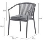 Set van 8 Apollo dining tuinstoel rope stapelbaar, Tuin en Terras, Tuinstoelen, Ophalen of Verzenden, Nieuw