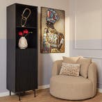 *WOONWINKEL* Starfurn Madison Boekenkast Zwart Mangohout, Verzenden, Nieuw