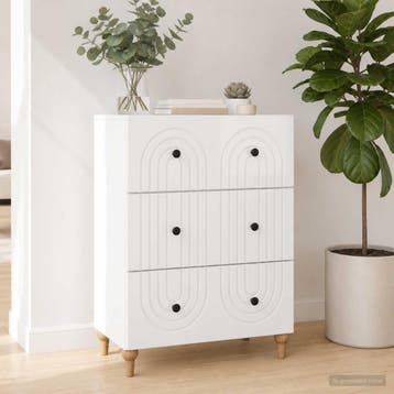 vidaXL Ladenkast Hoogglans Wit 66 x 34,5 x 90 cm Bewerkt, Verzenden, Nieuw