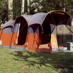 vidaXL Tunneltent 8-persoons waterdicht grijs en oranje, Caravans en Kamperen, Verzenden, Nieuw, Tot en met 2