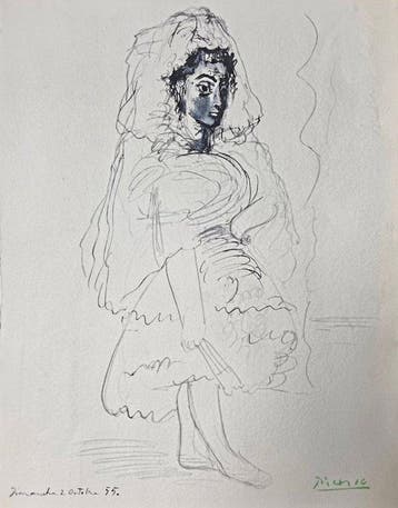 Pablo Picasso (1881-1973) - Jacqueline en Espagnole, Antiek en Kunst