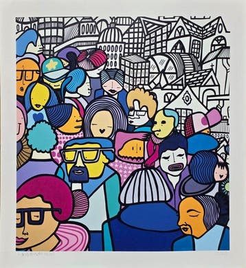 Kev Munday - Happy To Be Here - Limited Edition Giclee Print