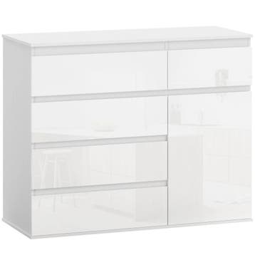 Modern Dressoir, Opbergruimte Dressoir Met 5 Lades, Verstelb, Verzenden, Nieuw