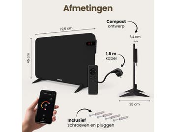 Komodo Blazi - Infrarood Verwarmingspaneel - 450W - 72,5 x, Verzenden, Zo goed als nieuw