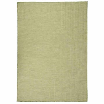 vidaXL Buitenkleed platgeweven 160x230 cm groen, Verzenden, Nieuw, Groen