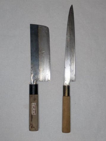 Keukenmes - Staal, Hout - Japan - Traditionele wa-nakiri- en