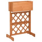 vidaXL Latwerkplantenbak 45x30x74 cm massief vurenhout, Tuin en Terras, Bloembakken en Plantenbakken, Verzenden, Minder dan 60 cm