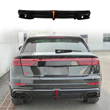 LED Diffuser With Black Exhaust Tips Voor Audi Q8 S Line/SQ8, Ophalen of Verzenden, Nieuw