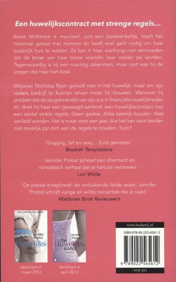 Het huwelijkscontract / Getrouwd met een miljonair / 1, Verzenden, Gelezen, Jennifer Probst