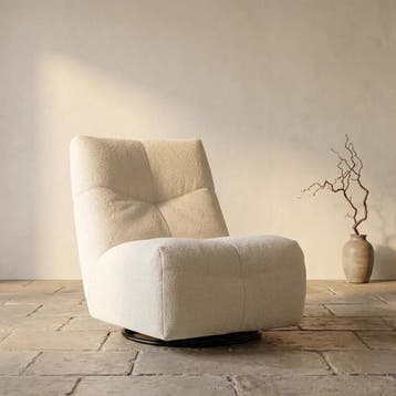 Relaxfauteuil Lazy | Off White | Starfurn, Ophalen of Verzenden, Nieuw