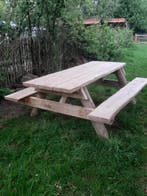 Picknick banken op maat, Tuin en Terras, Picknicktafels, Nieuw, Rechthoekig, Hout