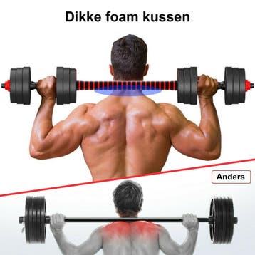 Halters Huiscollectie 30kg Composiet | Premium | OP=OP, Ophalen of Verzenden, Nieuw, Benen, Halterset