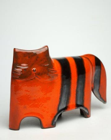 Urszula Despet - sculptuur, Orange Cat - 14 cm - Keramiek -, Antiek en Kunst
