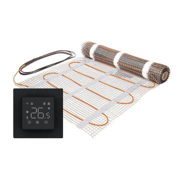 Elektrische vloerverwarming set | Zwarte thermostaat, Verzenden, Nieuw