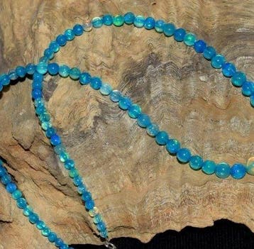 Opaal Collier A++ Minerale Naturale Met Ronde Parels- 10 g -