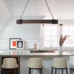 Vintage Houten Hanglamp – Retro LED Industrieel Plafondlamp, Huis en Inrichting, Lampen | Hanglampen, Verzenden, Nieuw