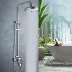 Landelijke chroom regendouche, Doe-het-zelf en Verbouw, Sanitair, Verzenden, Nieuw, Chroom, Douche