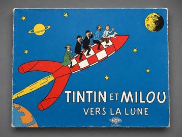 Hergé - Bordspel - Tintin et Milou Vers la Lune - Papier, Nieuw