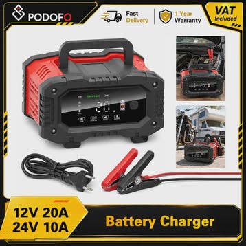 Universele 12V/24V Slimme Batterijlader met 7-Traps Oplaadcy, Verzenden, Nieuw