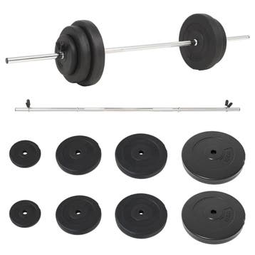 vidaXL Halter met gewichten 60 kg, Verzenden, Nieuw
